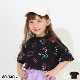 4/25限定！当選確率1/2 最大100%Pバック★NEW サンリオ キャラクター総柄 Tシャツ 8414K ベビードール BABYDOLL 子供服 ベビー キッズ 女の子 ハローキティ クロミ グッズ コラボ