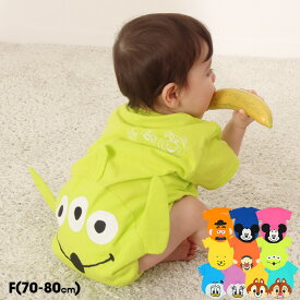 NEW ディズニー ぽってり ロンパース 8207B ベビードール BABYDOLL 子供服 ベビー キッズ 男の子 女の子 DISNEY ベビー服 衣装 仮装 コスプレ コスチューム BIGフェイス ギフト プレゼント 出産祝い