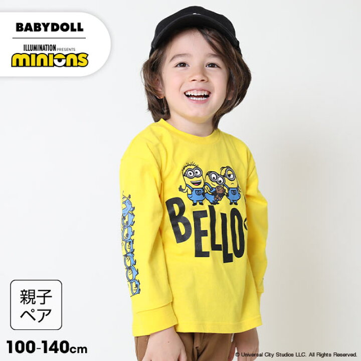楽天市場】NEW 親子お揃い ミニオン 袖 キャラクター ロンT 9085K 