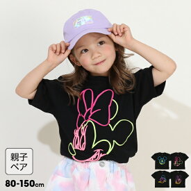 5/15NEW 親子お揃い ディズニー ネオン発泡 Tシャツ 9536K ベビードール BABYDOLL 子供服 ベビー キッズ 男の子 女の子 DISNEY★Collection