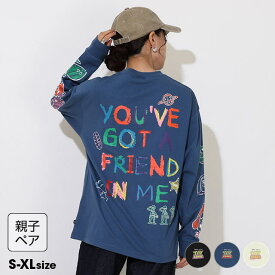 NEW 親子お揃い ディズニー トイストーリー 袖 ロンT 9618A ベビードール BABYDOLL 大人 ユニセックス 男女兼用 レディース メンズ DISNEY トイ・ストーリー