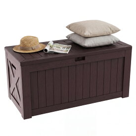 【8/24迄 1000円OFFクーポン】【楽天1位30冠】【8月下旬入荷】Alebert 物置 454L 屋外 収納ボックス ゴミ箱 ベランダストッカー 倉庫 収納 収納庫 ベランダ ベンチ ストッカー 防水 おしゃれ 大容量 屋外収納庫 大型 アウトドア収納 防水 耐候 大容量 整理整頓 野外