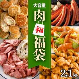 【先着150円OFF クーポン 対象】福袋 肉 食品 5種 2.1kg 冷凍 食品 大容量 ローストビーフ 切落し ミニ チーズ ハンバーグ 唐揚げ チキン ロング ウインナー 味付ホルモン バラエティ 惣菜 ソーセージ セット 訳あり DELIBURG