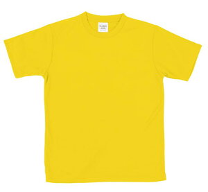 ATドライTシャツ S イエロー 150Gポリ100% 38360 ドライTシャツ 黄色 Sサイズ ポリエステル100% 吸汗速乾 スポーツウェア 150G メンズ レディース 半袖 運動会 体育祭 発表会