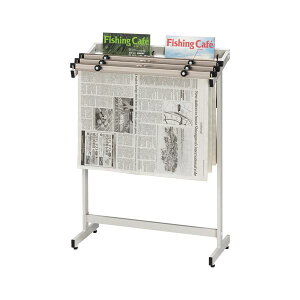 クラウン 新聞架(スチール製)3段タイプ CR-SN301-W