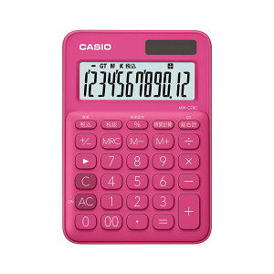 カシオ カラフルミニジャスト電卓 ビビッドピンク MW-C20C-RD-N