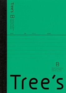 日本ノート・極東ノート キョクトウ Tree's・A6・6mm罫・グリーン UTRBA6G
