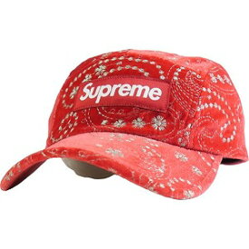 SUPREME シュプリーム 23AW Velvet Paisley Camp Cap Red キャンプキャップ 赤 Size 【フリー】 【新古品・未使用品】 20783275