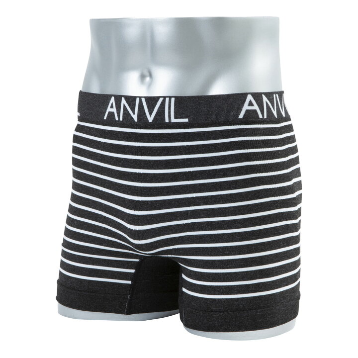 楽天市場 2点以上購入でお得なクーポン Anvil アンビル ボクサーパンツ メンズ ボクサーブリーフ 成型ボクサーパンツ シームレス 下着 男性 アンダーウェア 勝負下着 アンヴィル 前閉じ 定番 コスパ 黒 ブラック ネイビー グレー ボーダー Anv731 Anv732 Anv733