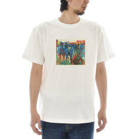 【11%OFFセール】【半袖 アートTシャツ】ムンク Tシャツ 家路につく労働者 エドヴァルド・ムンク ライフ イズ アート 半袖 ショートスリーブ SS S/S メンズ レディース 大きいサイズ ビックサイズ おしゃれ 絵画 名画 ティーシャツ S M L XL XXL ホワイト 白 ブランド 美術