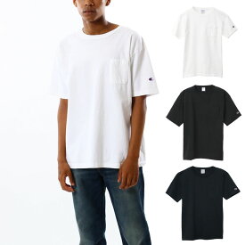 【今だけ8%OFFセール】チャンピオン Champion Tシャツ T1011 ティーテンイレブン ショートスリーブポケットTシャツ C5-B303【メンズ M L XL】【半袖 ポケT ポケット付き ヘビーウェイト 厚手 定番 アメカジ アメリカ製 made in USA 白 ホワイト 黒 ブラック 紺色 ネイビー】