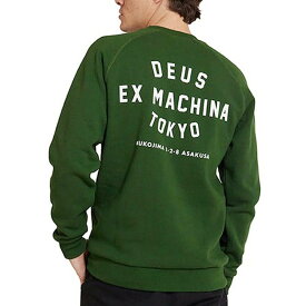【今だけ最大10%OFFセール】デウス エクスマキナ DEUS EXMACHINA トレーナー トーキョー アドレスクルー TOKYO ADDRESS CREW DMW48259E【メンズ レディース スウェット スエット トップス 長袖 裏起毛 大きいサイズ バックプリント シールドロゴ ストリート サーファー】