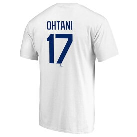 【今だけ3%OFFセール】ファナティクス Fanatics Tシャツ MLB 大谷翔平 Tシャツ ロサンゼルス ドジャース Tシャツ ネーム ナンバー OHTANI 背番号 17 ML01-24AS-0002【メンズ レディース 男女兼用】【メジャーリーグ MLB 大リーグ 青 ブルー 白 ホワイト 大きいサイズ】