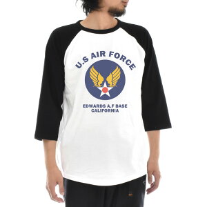 �G�A�t�H�[�X AIR FORCE T�V���c U.S AIR FORCE BASE ���O���� ���� ������ 3/4 �����Y ���f�B�[�X �e�B�[�V���c US �G�A�[�t�H�[�X �~���^���[ �A�����J USA �x�[�X �A���J�W �傫���T�C�Y S M L XL JUST �W