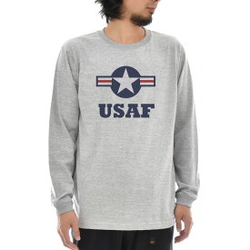 エアフォース AIR FORCE Tシャツ USAF マーク ラウンデル ロゴ 長袖Tシャツ ロンT ロングスリーブ メンズ レディース ティーシャツ アメリカ ミリタリー アメカジ 大きいサイズ エアーフォース AIR FORCE S M L XL XXL JUST ジャスト