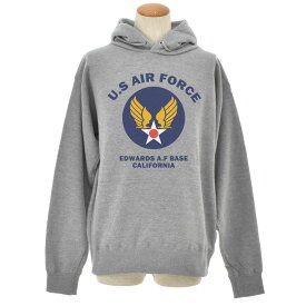 エアフォース AIR FORCE パーカー パーカ U.S AIR FORCE BASE プルオーバー スウェット フーディー トップス メンズ レディース US エアーフォース ミリタリー 軍隊 USA アメカジ 世田谷ベース 大きいサイズ グレー JUST ジャスト
