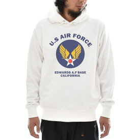 エアフォース AIR FORCE パーカー パーカ U.S AIR FORCE BASE プルオーバー スウェット フーディー トップス メンズ レディース US エアーフォース ミリタリー 軍隊 USA アメカジ 世田谷ベース 大きいサイズ 白 ホワイト JUST ジャスト