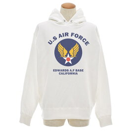 エアフォース AIR FORCE パーカー パーカ U.S AIR FORCE BASE プルオーバー スウェット フーディー トップス メンズ レディース US エアーフォース ミリタリー 軍隊 USA アメカジ 世田谷ベース 大きいサイズ 白 ホワイト JUST ジャスト