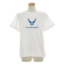 【11%OFFセール】U.S AIR FORCE カレントマーク Tシャツ ジャスト 半袖Tシャツ メンズ レディース ティーシャツ US エアフォース ミリタリー 空軍 軍隊 アメリカ USA 基地 現行マーク カジュアル 大きいサイズ ホワイト