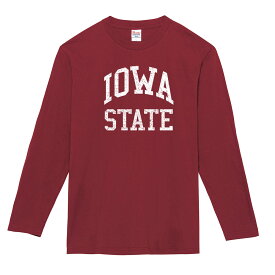 【11%OFFセール】カレッジロゴ Tシャツ アイオア ステート IOWA STATE 長袖Tシャツ ロンT ロングスリーブ カレッジプリント 大学ロゴ メンズ レディース キッズ 男女兼用 大きいサイズ 白 黒 おしゃれ S M L XL XXL XXXL 黒 白 JUST ジャスト