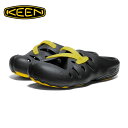 【今だけ3%OFFセール】キーン KEEN サンダル メンズ ヨギーズ YOGEEZ 1029369【男性用 靴 スポーツサンダル スポサン ビーチサンダル EVA リカバリーサンダル アディショナルシューレース カスタムフィット クッション性 軽量 オフィス 旅行 Black-KEEN Yellow 黒 黄色】