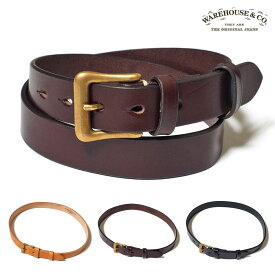 【今だけ5%OFFセール】ウエアハウス WAREHOUSE ベルト SLIM BELT スリムベルト Lot 6041 メンズ 男性 【メンズ レディース 男女兼用】【ジーンズ用 ジーパン用 本革 牛革 レザーベルト 黒 茶 タン アメカジ 復刻 贈り物 プレゼント】ウェアハウス