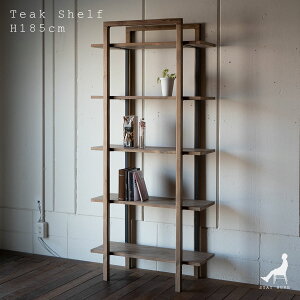 Teak Shelf`[NCނ̃VFtI 5i85cm s38cm 185cmI[hre[WeCXg