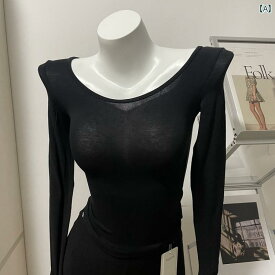 大きいサイズ ほんのり透けるメッシュ素材＆シアー素材 コロンとかわいいメッシュ UVカット ショートコート UV カット 魅惑的 スクープ ネック 韓国 やや 透け 感の ある レイヤリング シャツ レディース ショート 丈 スリム 長袖 Tシャツ レディ