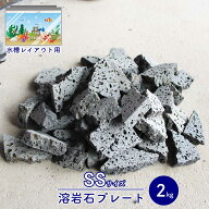 水槽用天然石 ボルケーノロック SS 2kg 溶岩石プレート アクアリウム 石 オブジェ レイアウト 天然石 水…