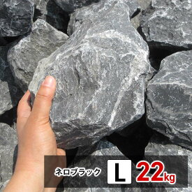 ＼10％OFFクーポン有り／庭石 大きめ ロックガーデン 石 割栗石 黒 L 22kg ガーデニング 石 乱形石 ガーデンロック 石 クラッシュロック ドライガーデン 石 栗石 みかも石 おしゃれ 乱形石材 ガビオン 石材 庭 石 敷石 花壇ブロック 石 庭 置くだけ 石 大 ブラックロック