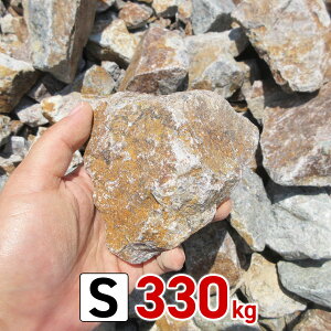 庭石 ロックガーデン 石 割栗石 ワイルドロック S 330kg (22kgx15箱) グレー ブラウン 茶 ガーデニング ガーデンロック クラッシュロック ドライガーデン 栗石 みかも石 おしゃれ ガビオン 石材