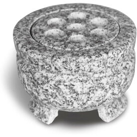 お墓用 玉香炉 お線香立て ききょう 高級御影石製 香炉用の砂付き B08HHY5117