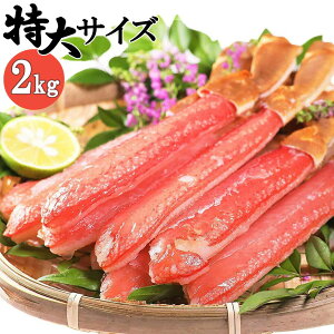 蟹 ズワイガニ ポーション 【生食OK】生 むき身 2kg (32-40本) 蟹鍋 誕生日 内祝い ギフト 特大 8L〜10Lサイズ 蟹しゃぶ ズワイガニ 新鮮 生ズワイガニ ズワイ蟹 刺身 かにしゃぶ 蟹しゃぶ しゃぶ