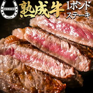 1ポンドステーキ 450g 熟成牛 ステーキ メガサイズ 特大 大きめ 柔らかい ステーキ 牛肩ロース 牛肉 肉 …
