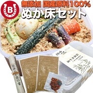 ぬか床セット 容器 説明書付 国産原料100％ 保存料添加物不使用 無添加 初心者でも簡単 発酵 早い ぬか漬…