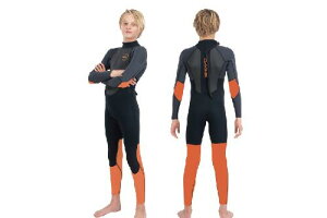 DAKINE �_�J�C�� WETSUITS DAKINE KIDS QUANTUM BACK ZIP FULL 4/3 BLK/ORG �E�F�b�g�X�[�c �T�[�t�B��