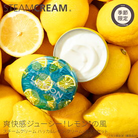 【夏季限定】スチームクリーム【公式】ハッカ ＆ アロエ レモン 75g 日本製 ひんやり クール 清涼 感 爽快 感 爽やか さっぱり 夏 汗 柑橘 コスメ 化粧品 スキンケア 全身 顔 保湿 ボディ フェイス ハンド クリーム