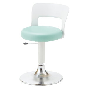 オフィスチェア(事務椅子)ソフトスツール 作業用チェア 厚手クッション レザー張り ラウンド背もたれ 外寸法:W40×D38.5×H66〜75cm 座高:46〜55cm 座高ガス上下調節 ラウンド背もたれ 自重(