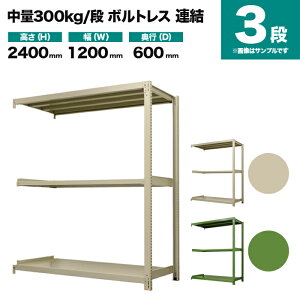 �X�`�[�����b�N �A���`�� ����2400×��1200×���s600mm 3�i 300kg/�i(�{���g���X) �d��(45kg) s-3002-284c-3
