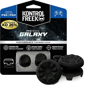 KontrolFreek (コントロールフリーク) FPS フリーク Galaxy ブラック プレイステーション4(PS4)/プレイステーション5(PS5)用 | 高性能 親指用スティック | 高め1点 通常の高さ1点 | ブラック (限定版)