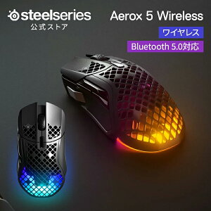 SteelSeries Q[~O }EX CX  y RpNg ubN 2.4GHzCX Bluetooth 5.0 Ή [d XeB[V[Y Aerox 5 Wireless Ki
