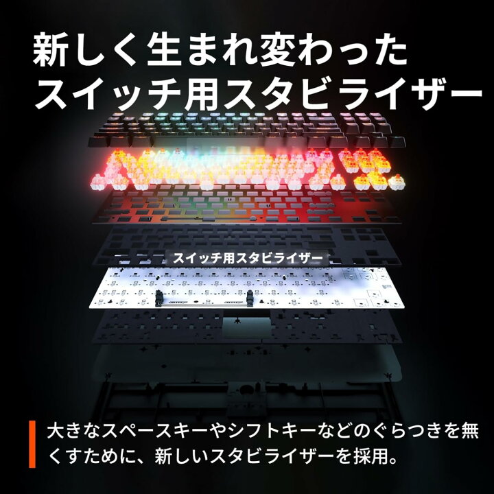 SteelSeries ラピッドタップ ラピッドトリガー ゲーミングキーボード 