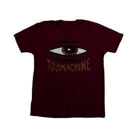 【大特価！スペシャルセール】TシャツEYE MACHINE TEE (MAROON)スケートボード ブランドスケボー スケート TシャツTOYMACHINE(トイマシーン)[s312mr]