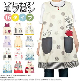 ムーミン エプロン 保育士 介護士 ヘルパー キャラクターエプロン くまのがっこう リトルミイ 大人 かわいい レディース 作業着 母の日 ギフト プレゼント 新作