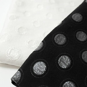 サークルカットジャガード(レーヨンベース) ドット バック ワンピース スカート パンツ ブラウス トップス シャツ ターバン ポーチ ミシン パッチワーク トートバック 服地 生地 布 織物