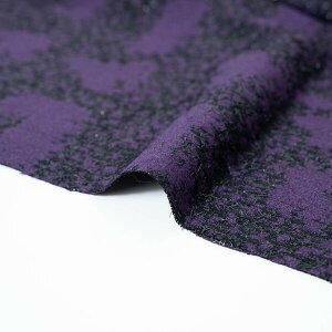 【尾州生地】プレミアムファンシージャガード パープルブラック BISHU ポーチ ポシェット ワークショップ プレゼント ワンピース アクセサリー パッチワーク 売れる 素材 ミシン 小物 日本