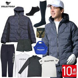 福袋 2026 メンズ 10点 セット ゴルフ ゴルフウェア ゴルフ用 セール MENS 福袋BOX メンズ トップス ボトム アウター M L XL XXL 大きいサイズ HAPPYBAGふくぶくろ 送料無料 コーデセット 全身コーデ コーディネート コーディネートセット ステラセブンティーセブンゴルフ