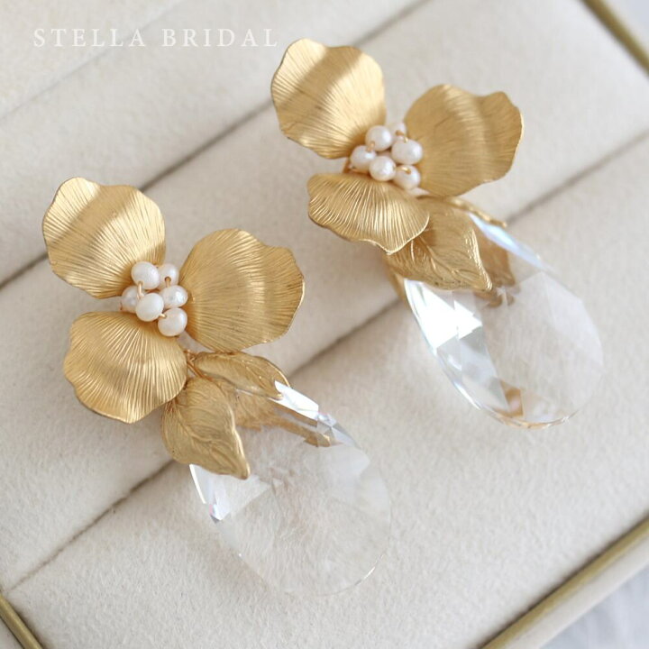 楽天市場】【STELLA BRIDAL公式】NY製 真鍮 フラワー ベビー パール 