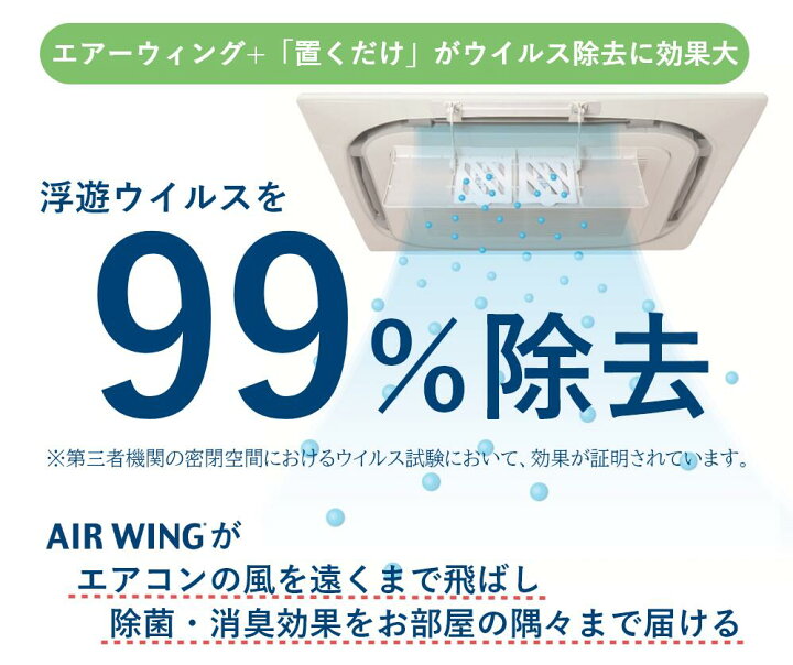 楽天市場】JOKIN AIR 置くだけ エアーウィング プロ用 日本製 ウイルス 