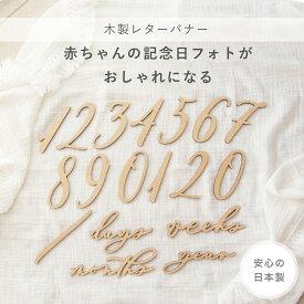 レターバナー 赤ちゃん 木製 100日 ハーフバースデー バースデー ハーフ 月齢 フォト ニューボーン ジャストボーン 100 month 月齢フォト ウッドレター ステラミモア 送料無料 かわいい 数字